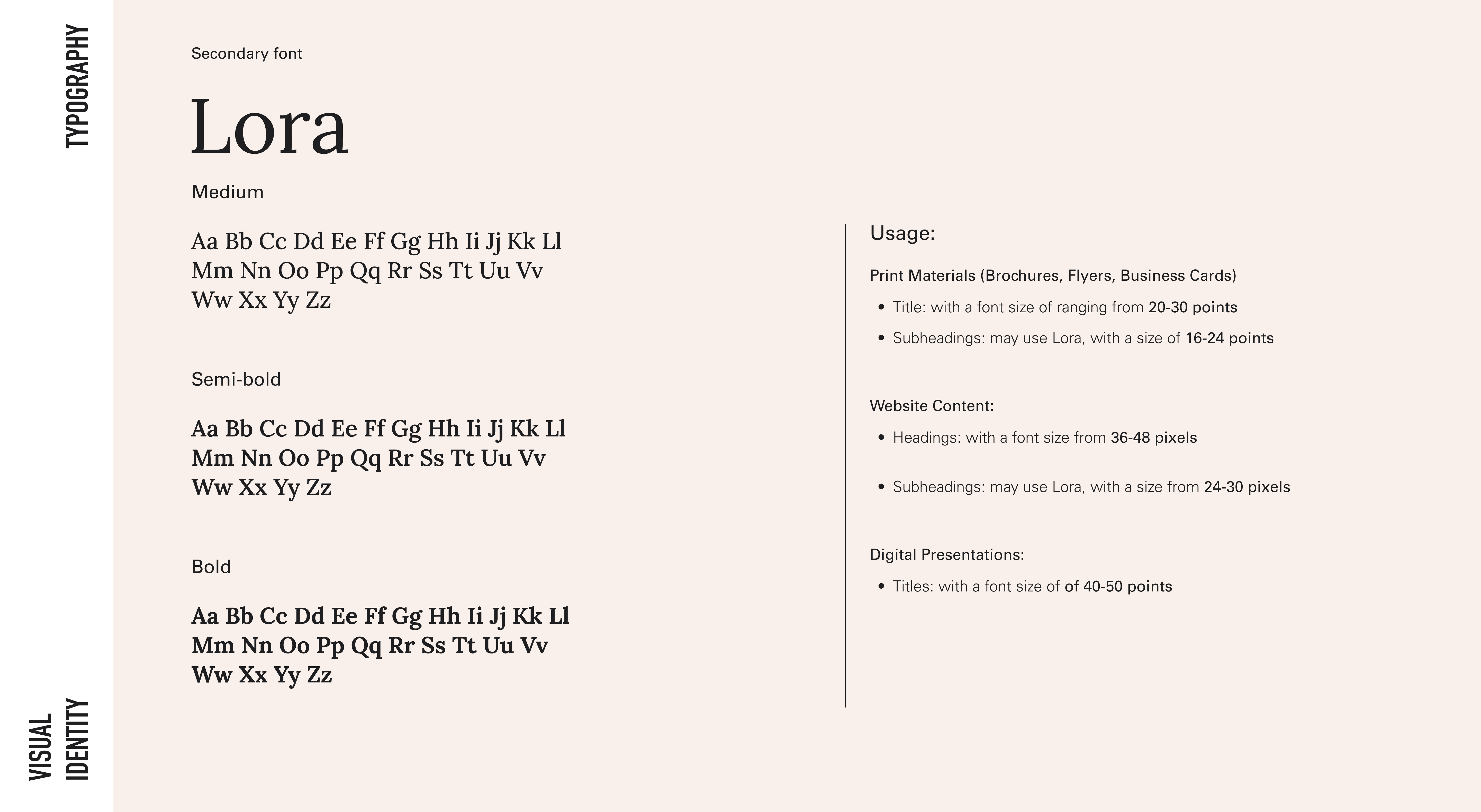 Secondary Typography